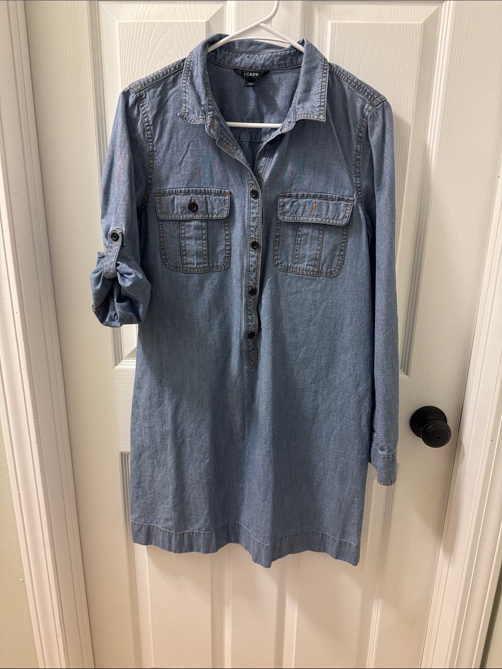 J. Crew Medium Blue Denim Shirt Dress